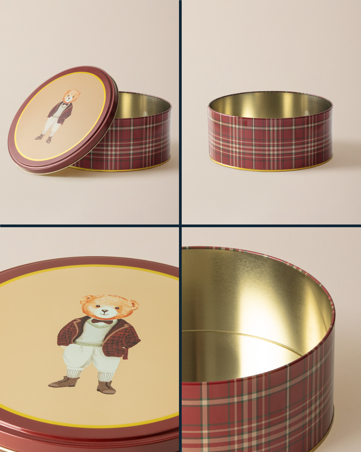 Large Round Metal Storage Box - Decorative Home Organizer