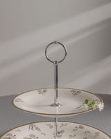 New Bone China 7-Piece Cookie Set - Elegant Fleur Design