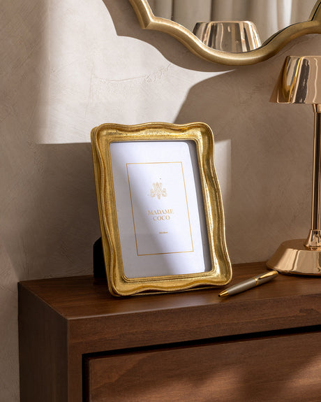 Elegant Gold Medium Photo Frame for Home Decor