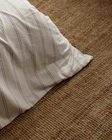 100% Cotton King Size Duvet Cover Set - Washed Waffle & Striped