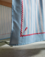 Louve Polycotton Blend Tablecloth - Blue & White Design