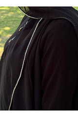 Elegant Chiffon Shawl - Stone - Embellished Edges - TryAladdin