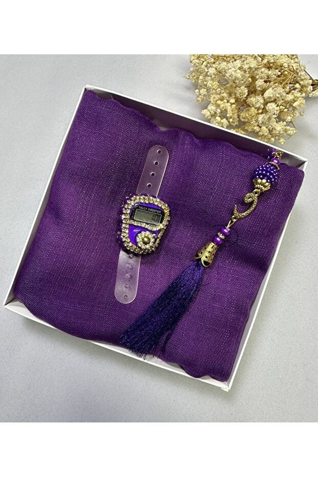 Elegant Religious Gift Set - Headscarf & Tally Counter - TryAladdin