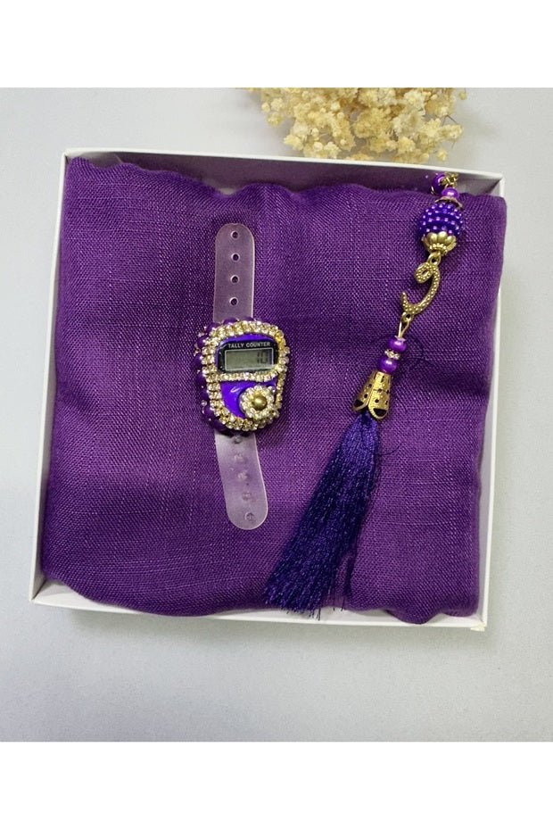 Elegant Religious Gift Set - Headscarf & Tally Counter - TryAladdin