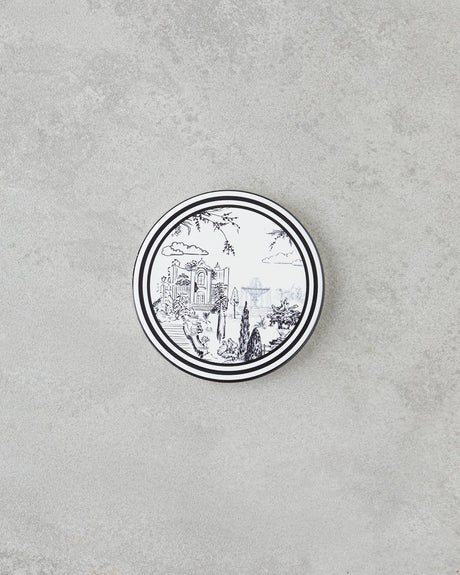 Elegant Ceramic Beverage Coaster Black White 10 8cm Professional Tableware