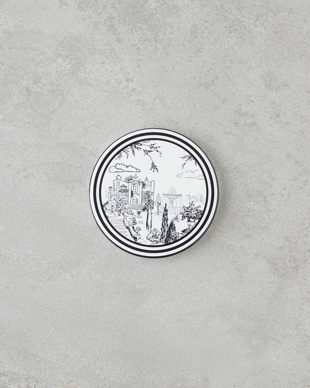 Elegant Ceramic Beverage Coaster Black White 10 8cm Professional Tableware