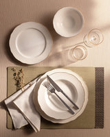 Elegant White & Gold Gilded 24 - Piece Dinnerware Set – Service for 6 - TryAladdin