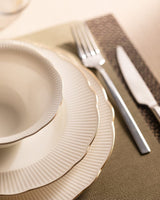 Elegant White & Gold Gilded 24 - Piece Dinnerware Set – Service for 6 - TryAladdin