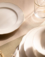 Elegant White & Gold Gilded 24 - Piece Dinnerware Set – Service for 6 - TryAladdin