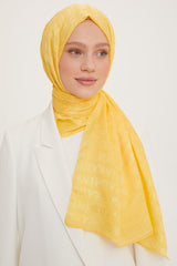 Elegant Yellow Jacquard Shawl - Embroidered - TryAladdin