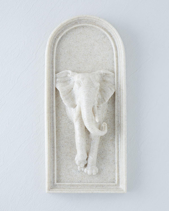 Premium Decorative Elephant Wall Accessory Beige