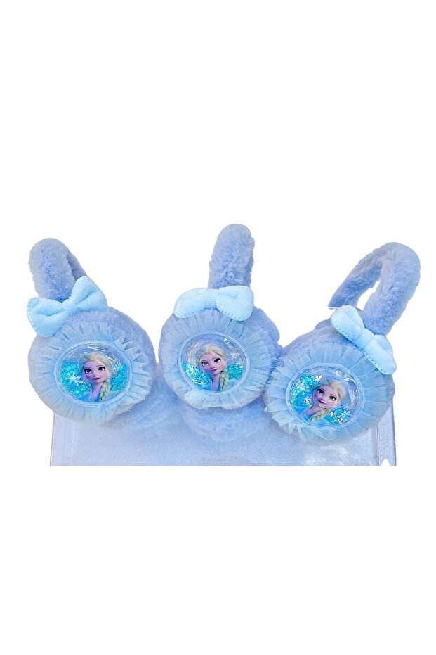 Elsa Frozen Plush Girls' Winter Earmuffs - Blue - TryAladdin