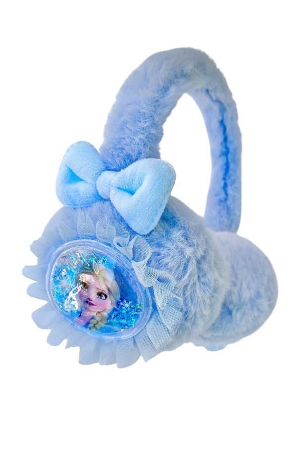 Elsa Frozen Plush Girls' Winter Earmuffs - Blue - TryAladdin
