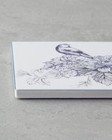 Premium Ceramic Beverage Coaster 11cm White Navy