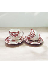 Elzey Home Premium Porcelain Vintage Turkish Coffee Cup Set - 2 Piece - TryAladdin
