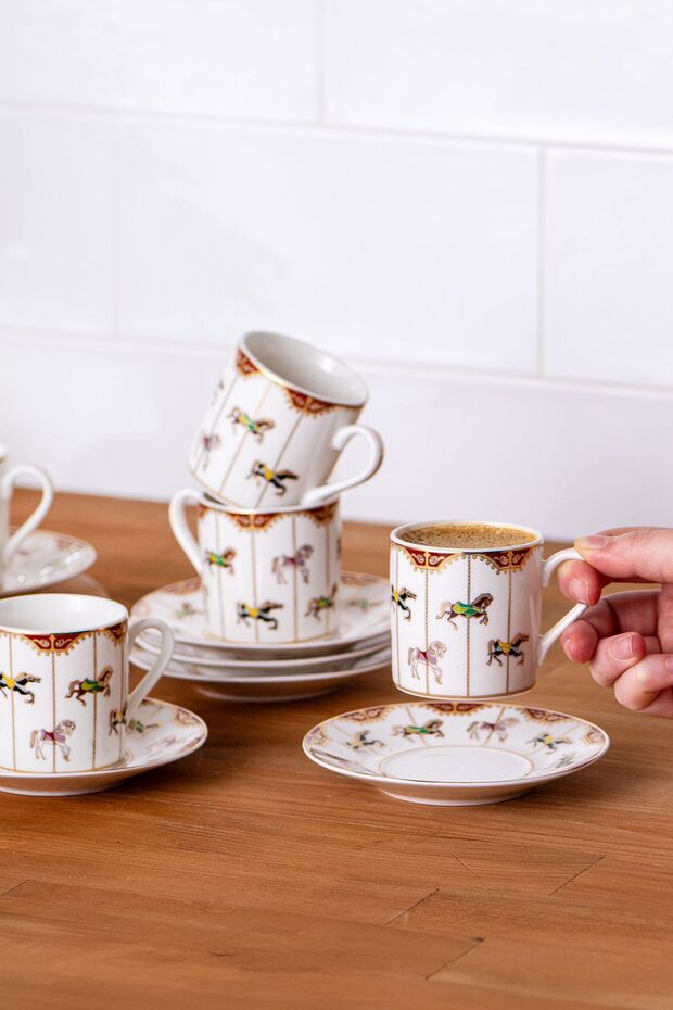 Emsan Professional Atlikarinca Turkish Coffee Cup Set - 6 x 80ml Cups - TryAladdin