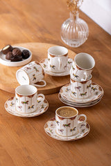 Emsan Professional Atlikarinca Turkish Coffee Cup Set - 6 x 80ml Cups - TryAladdin