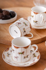 Emsan Professional Atlikarinca Turkish Coffee Cup Set - 6 x 80ml Cups - TryAladdin