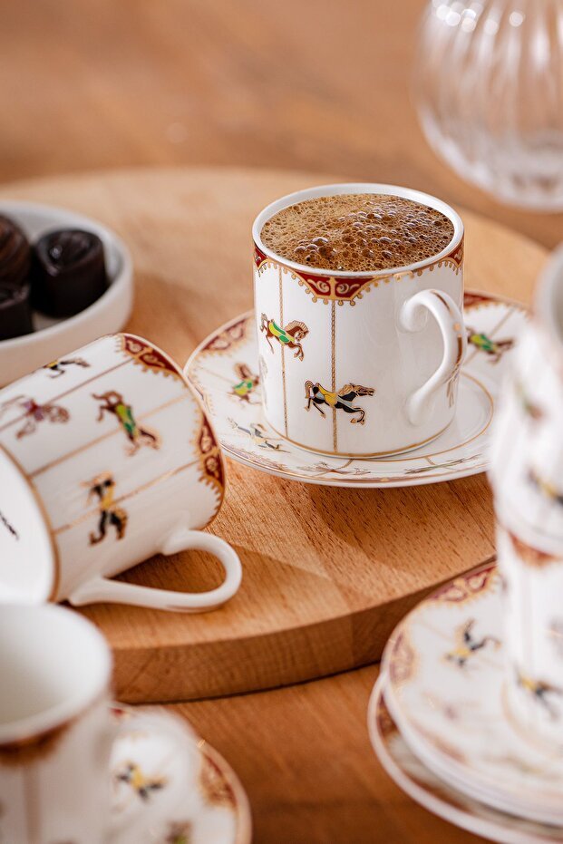 Emsan Professional Atlikarinca Turkish Coffee Cup Set - 6 x 80ml Cups - TryAladdin