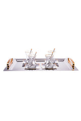 Emsan Professional Gold Trim Porcelain Tea Set - 19 - Piece Set - TryAladdin