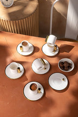 Emsan Professional Turkish Coffee & Espresso Cup Set - 6 - Piece, 80ml Each - TryAladdin