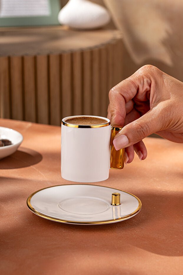 Emsan Professional Turkish Coffee & Espresso Cup Set - 6 - Piece, 80ml Each - TryAladdin