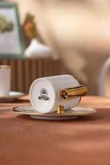 Emsan Professional Turkish Coffee & Espresso Cup Set - 6 - Piece, 80ml Each - TryAladdin