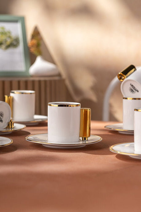 Emsan Professional Turkish Coffee & Espresso Cup Set - 6 - Piece, 80ml Each - TryAladdin