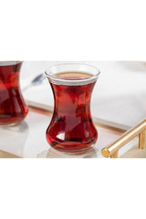 English Home Isabell Premium Turkish Tea Glass Set - 6 - Piece, 130ml Each - TryAladdin