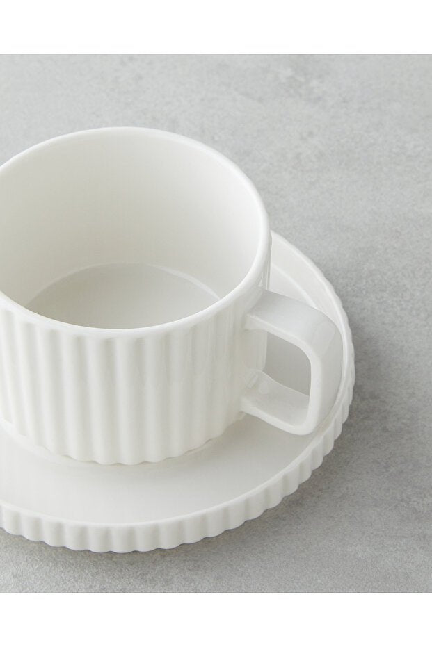 English Home Lunara Professional Porcelain Tea Cup Set - 4 Piece, 220ml Capacity - TryAladdin