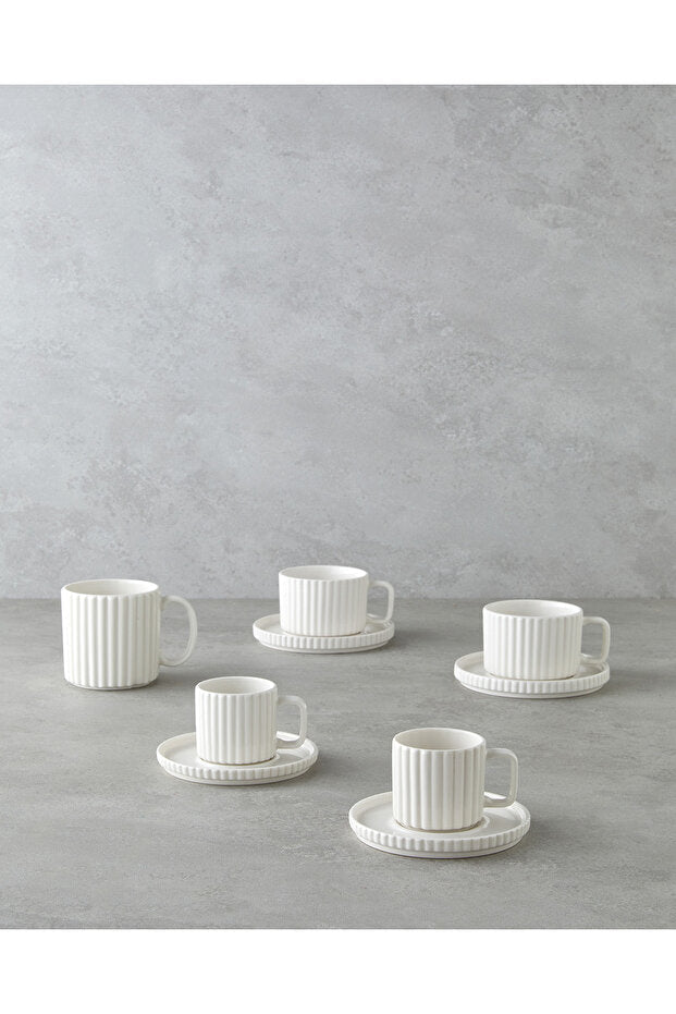 English Home Lunara Professional Porcelain Tea Cup Set - 4 Piece, 220ml Capacity - TryAladdin