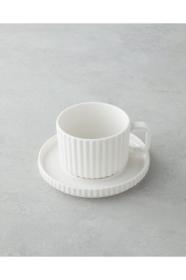 English Home Lunara Professional Porcelain Tea Cup Set - 4 Piece, 220ml Capacity - TryAladdin