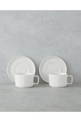 English Home Lunara Professional Porcelain Tea Cup Set - 4 Piece, 220ml Capacity - TryAladdin