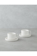 English Home Lunara Professional Porcelain Tea Cup Set - 4 Piece, 220ml Capacity - TryAladdin