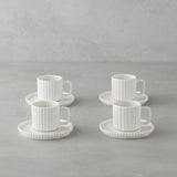English Home Lunara Professional Porcelain Turkish Coffee Cup Set - 4 - Piece - TryAladdin