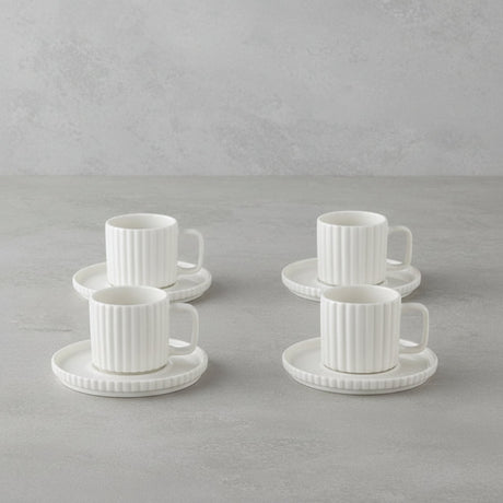 English Home Lunara Professional Porcelain Turkish Coffee Cup Set - 4 - Piece - TryAladdin