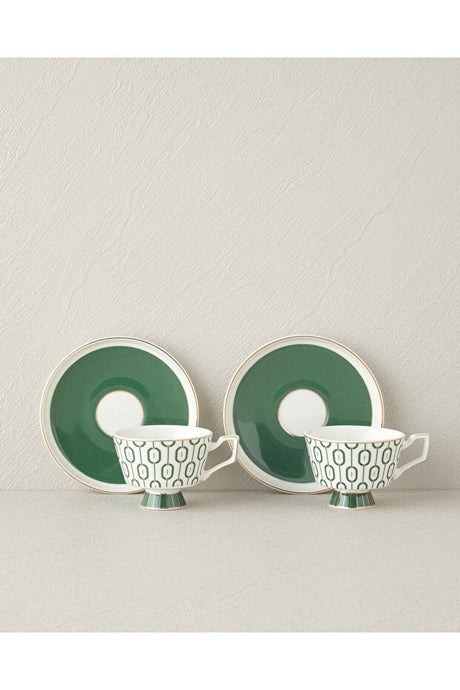 English Home Octavia Premium New Bone China Espresso Cup & Saucer Set - 4 Piece - TryAladdin