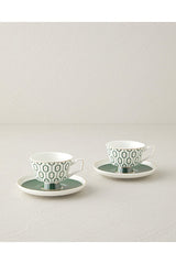 English Home Octavia Premium New Bone China Espresso Cup & Saucer Set - 4 Piece - TryAladdin