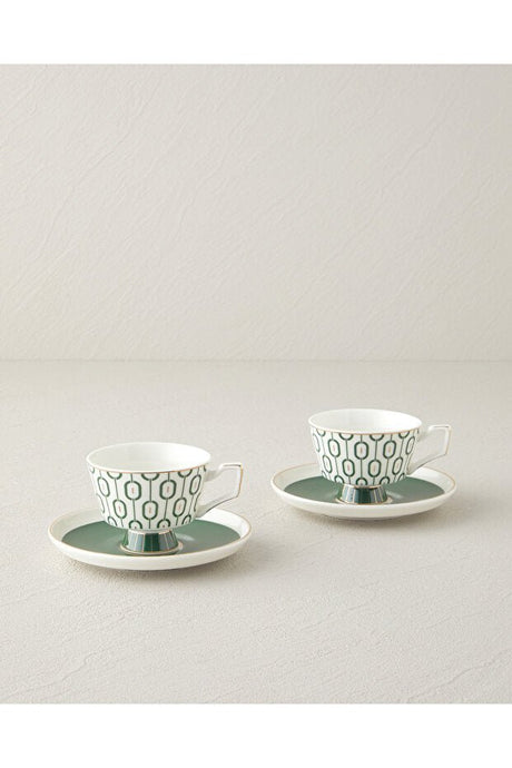 English Home Octavia Premium New Bone China Espresso Cup & Saucer Set - 4 Piece - TryAladdin