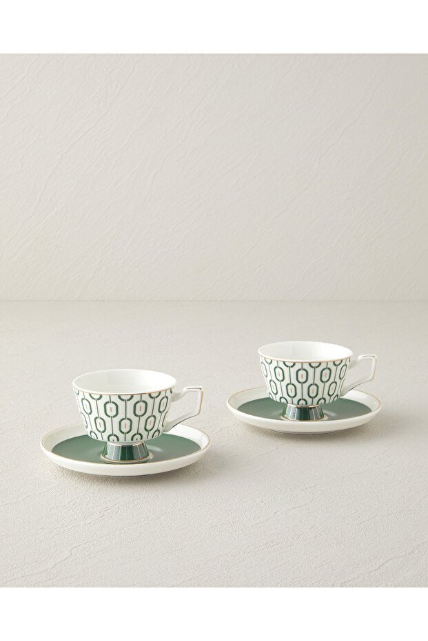 English Home Octavia Premium New Bone China Espresso Cup & Saucer Set - 4 Piece - TryAladdin