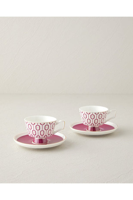 English Home Octavia Premium New Bone China Fuchsia Coffee Cup Set 4 Piece - 90ml - TryAladdin