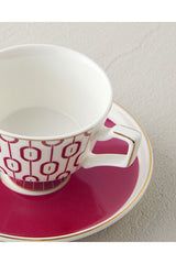English Home Octavia Premium New Bone China Fuchsia Coffee Cup Set 4 Piece - 90ml - TryAladdin