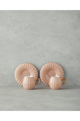 English Home Polka Premium Bone China Coffee Set - Powder Pink, 2 Person, 4 Piece - TryAladdin