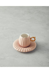 English Home Polka Premium Bone China Coffee Set - Powder Pink, 2 Person, 4 Piece - TryAladdin