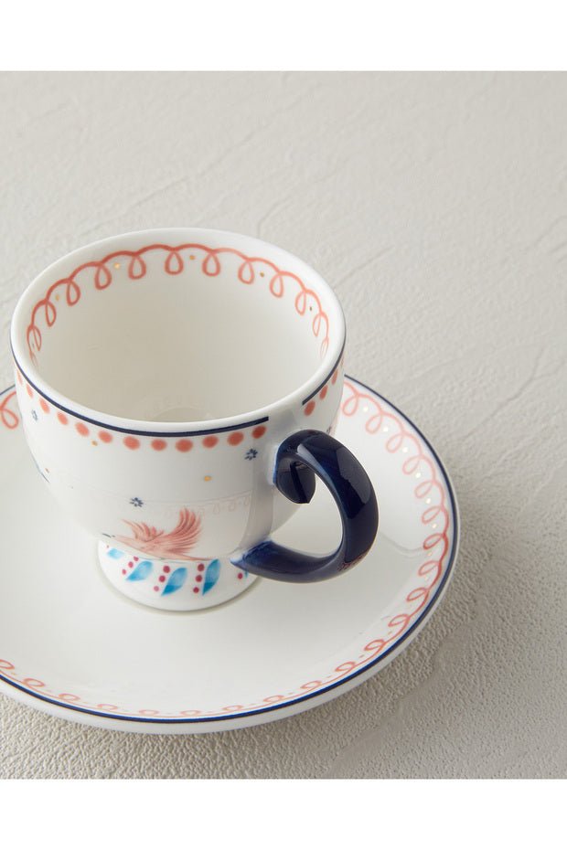 English Home Premium Carnaval Birds Turkish Coffee Cup Set - 100ml - TryAladdin