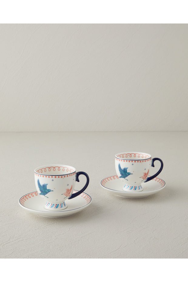English Home Premium Carnaval Birds Turkish Coffee Cup Set - 100ml - TryAladdin