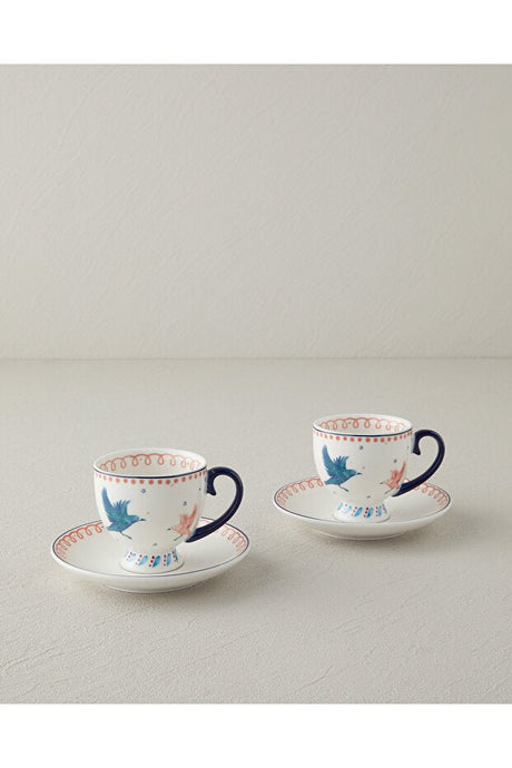English Home Premium Carnaval Birds Turkish Coffee Cup Set - 100ml - TryAladdin