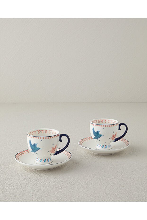 English Home Premium Carnaval Birds Turkish Coffee Cup Set - 100ml - TryAladdin