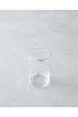 English Home Premium Glint Gold Rimmed Turkish Coffee Glasses Set - 6 x 125ml - TryAladdin