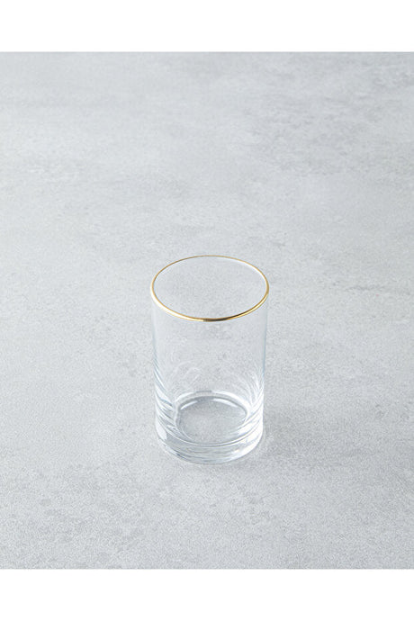 English Home Premium Glint Gold Rimmed Turkish Coffee Glasses Set - 6 x 125ml - TryAladdin